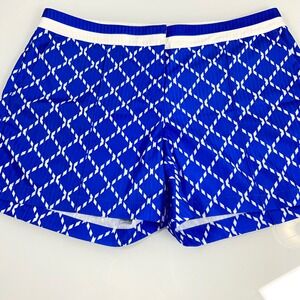 Slazenger Women 10 Blue Golf Shorts Excellent Diamond Print Stretch Activewear